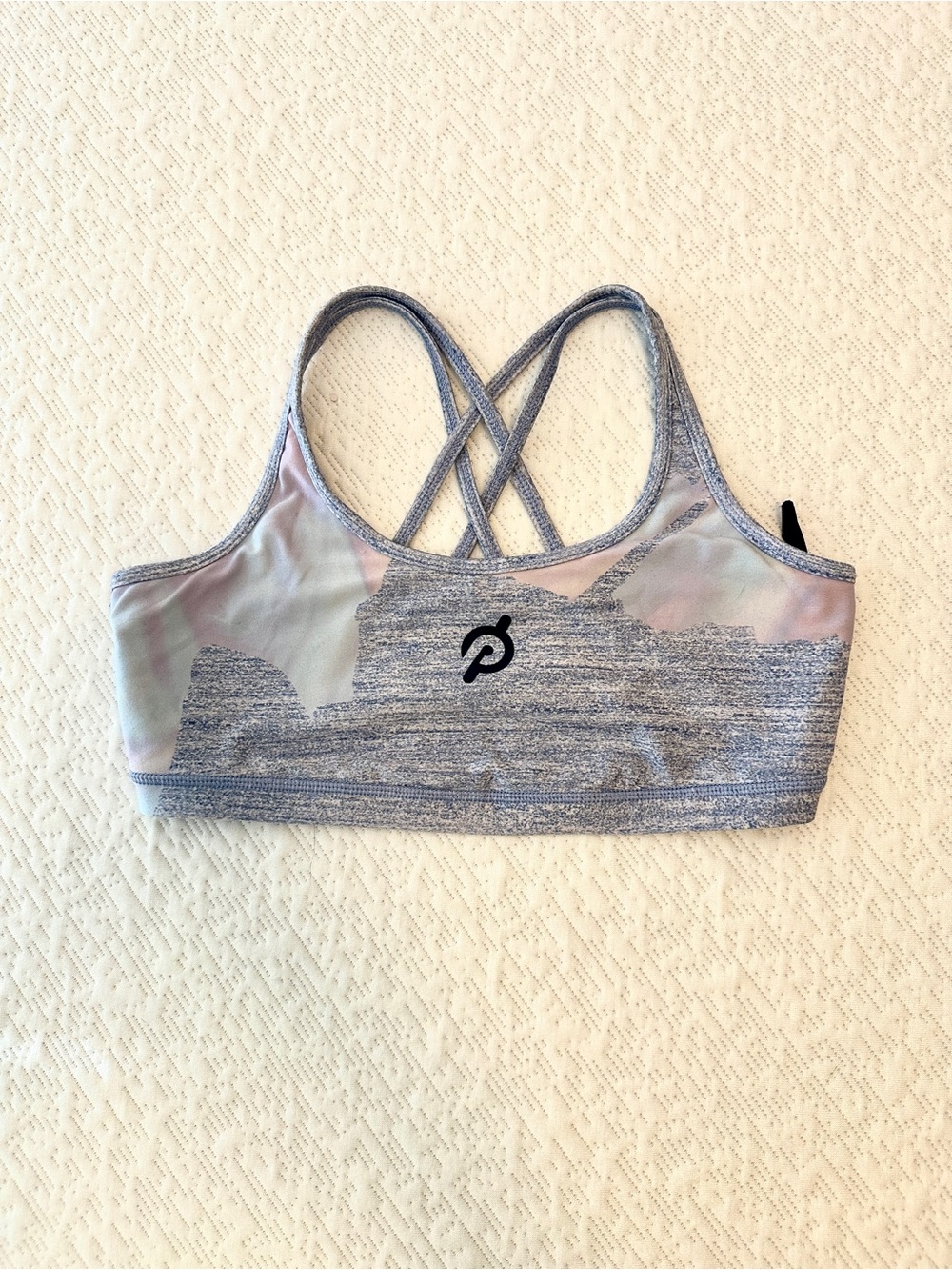 Peloton x WITH White Opal Strappy Sports Bra Size Large L